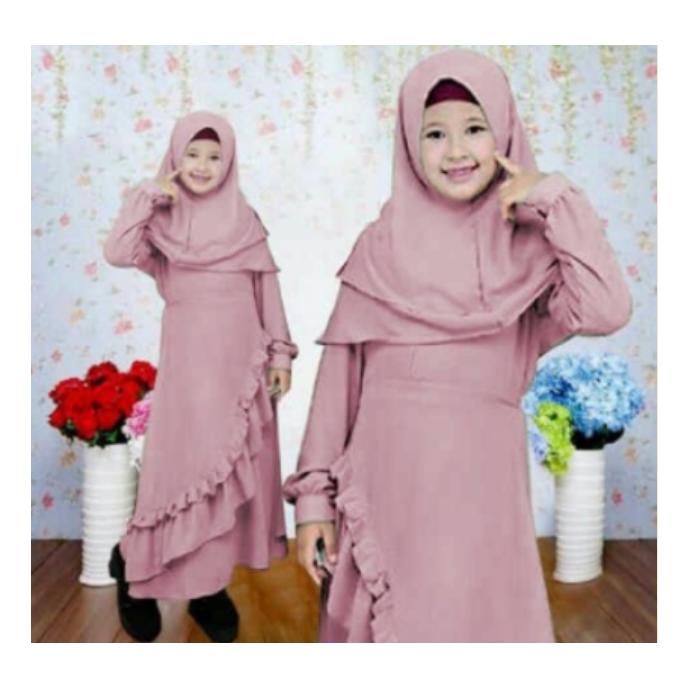 Syari Anak Tasya/Baju lebaran anak/Baju muslim anak murah meriah/SW
