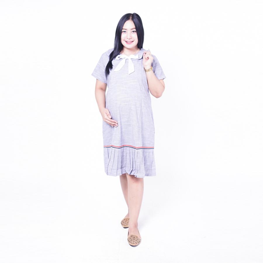 Ning Ayu Dress Ibu Hamil Menyusui Pita Tengah Sailormoon Dress - DRO 928 / Baju Hamil untuk kerja Lengan Panjang / Baju Hamil Seksi / Baju Hamil Gamis / Baju Menyusui Modis / Baju menyusui Murah / Baju Menyusui Terbaru / Baju Menyusui Keren