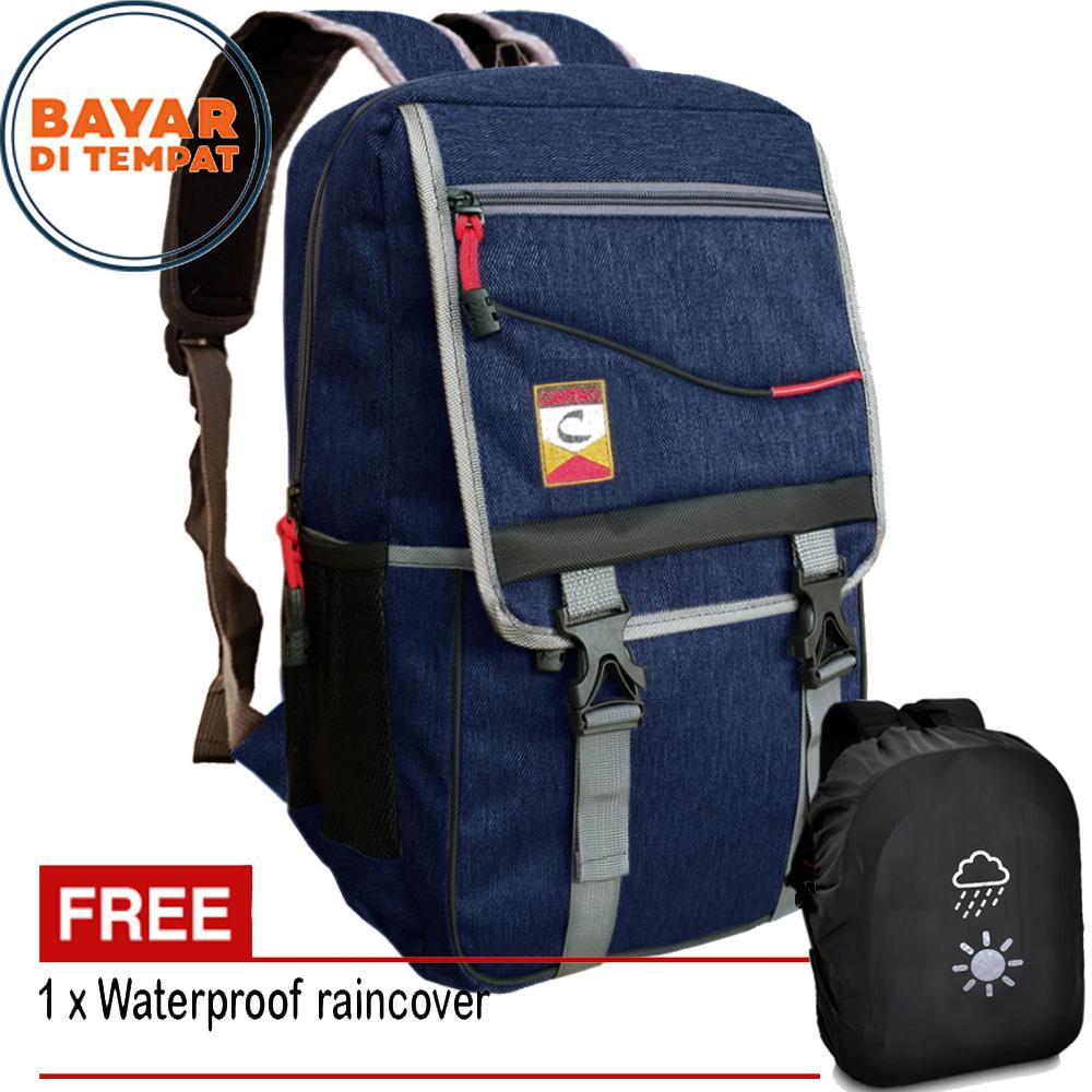 Tas Pria C0501 Tas Ransel Pria Tas Wanita Tas Ransel Wanita Tas Punggung Tas Laptop Tas Korea Tas Ransel Korea Tas Sekolah Tas Kerja Tas Wanita Terbaru Tas Wanita Korea Tas Gunung 40l Tas Pria Ransel Tas Wanita Murah Original - Blue + Raincover