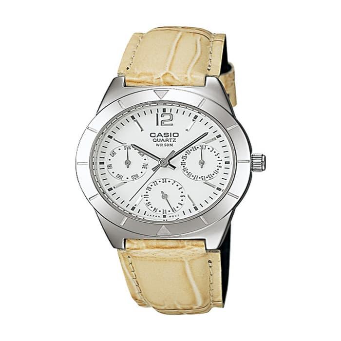 Casio Jam Tangan Wanita Cream Kulit LTP-2069L-7A1 Original