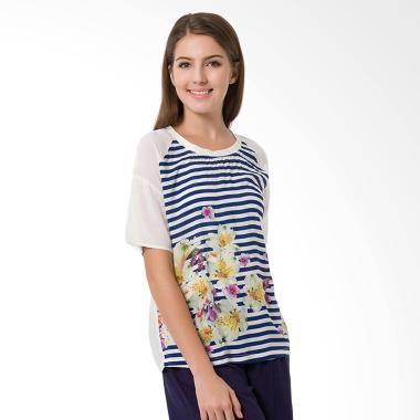 Bossini 62106302054 Printed Woven Top - Navy