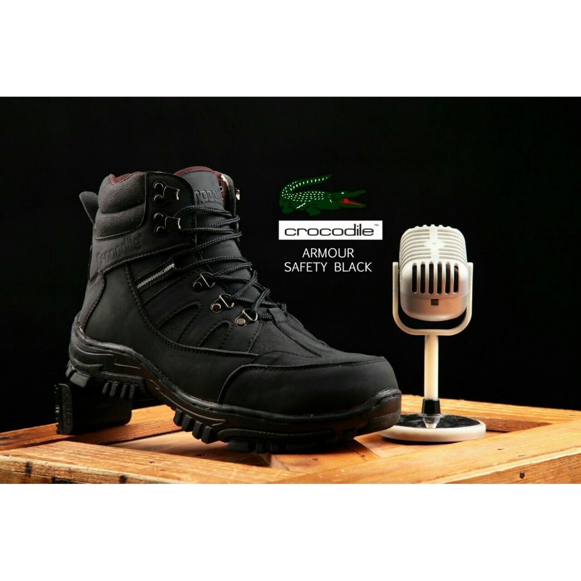 sepatu boots safety gunung hikking tracking crocodile morisey sepatu pria