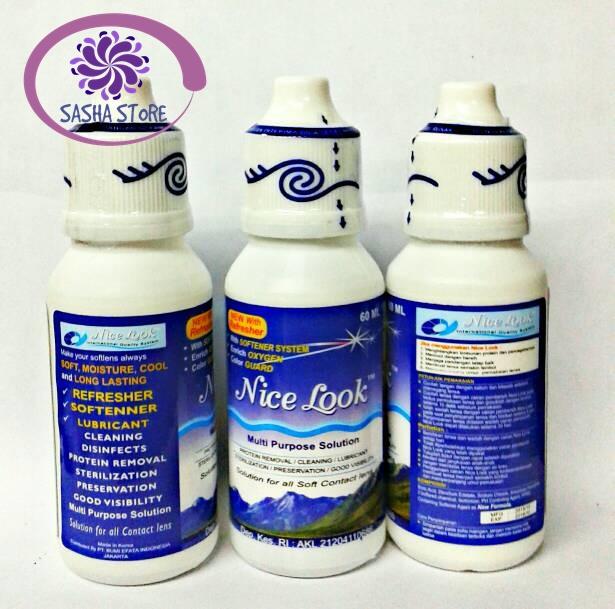 SS Cairan Air Softlens Nice Look 60ml / Pembersih Softlens Cairan pencuci softlens / cairan pembersih softlens - 1 botol