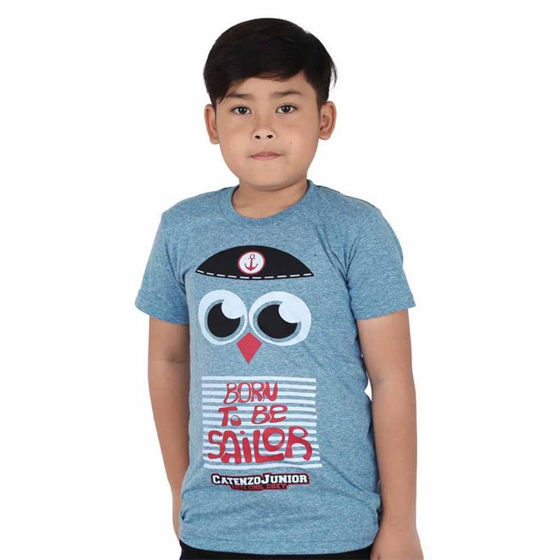 Baju Kaos Tshirt Anak Laki-Laki Cowok Warna Biru CPS 067 CR