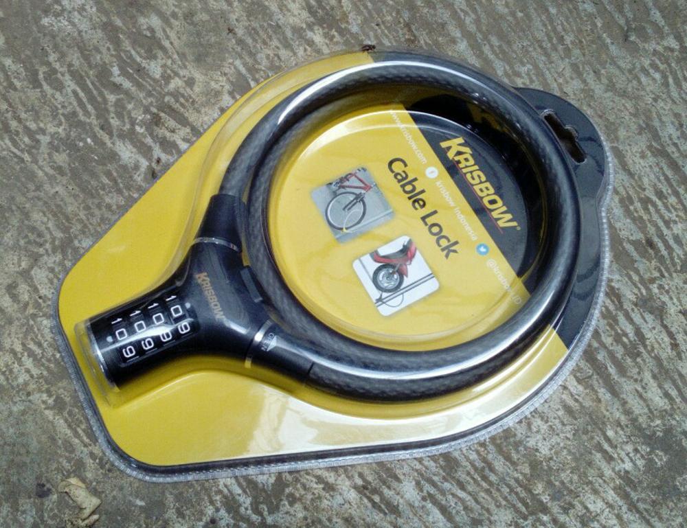 Gembok Motif Serat Carbon Kombinasi Angka Merk Krisbow Original di lapak Baik 4 Bike baik4bike
