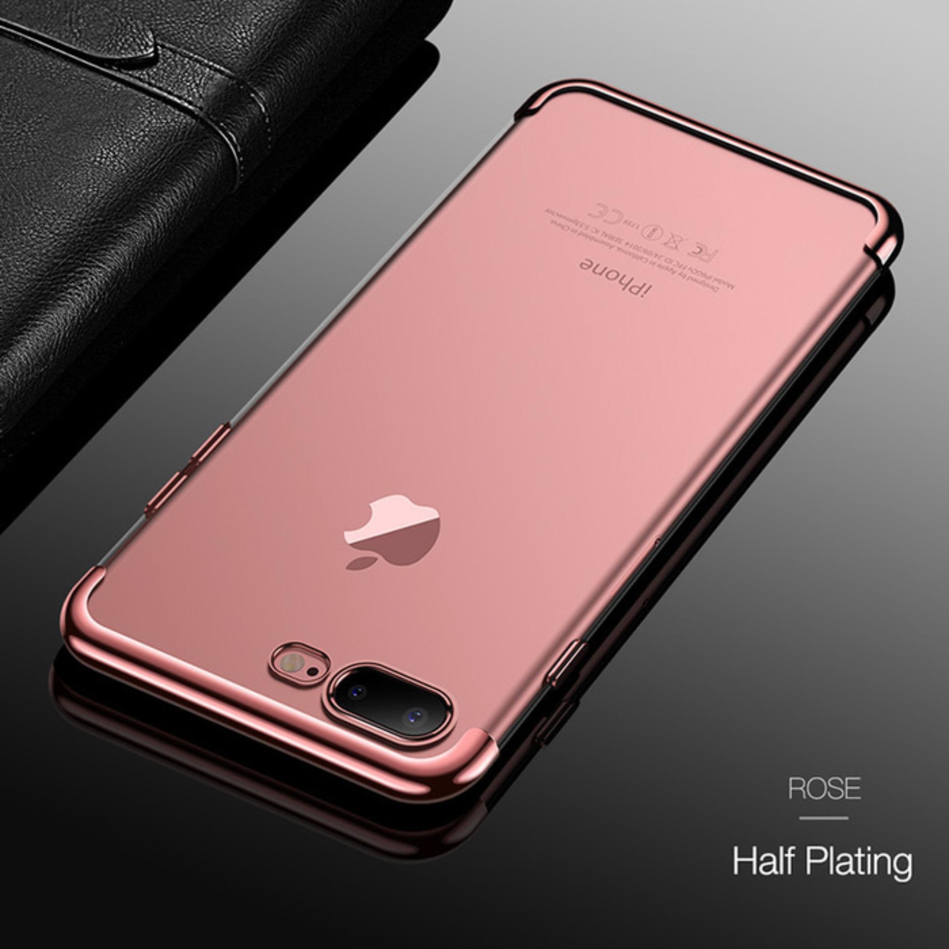 Softcase Neon Light Iphone 8 Plus / 8+ Case Silicon Casing List Warna - ROSE GOLD