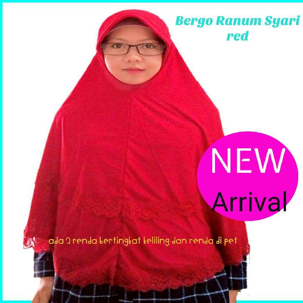KhimarJumbo Simple Bergo Pet Antem Jumbo Besar Hijab Syari Khimar Jilbab Kerudung - tukiyem13