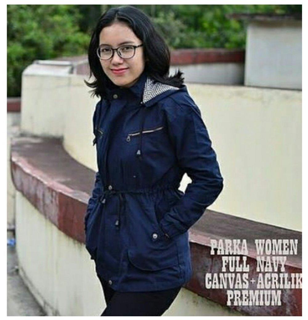 JAKET PARKA JUMBO NAVY WANITA