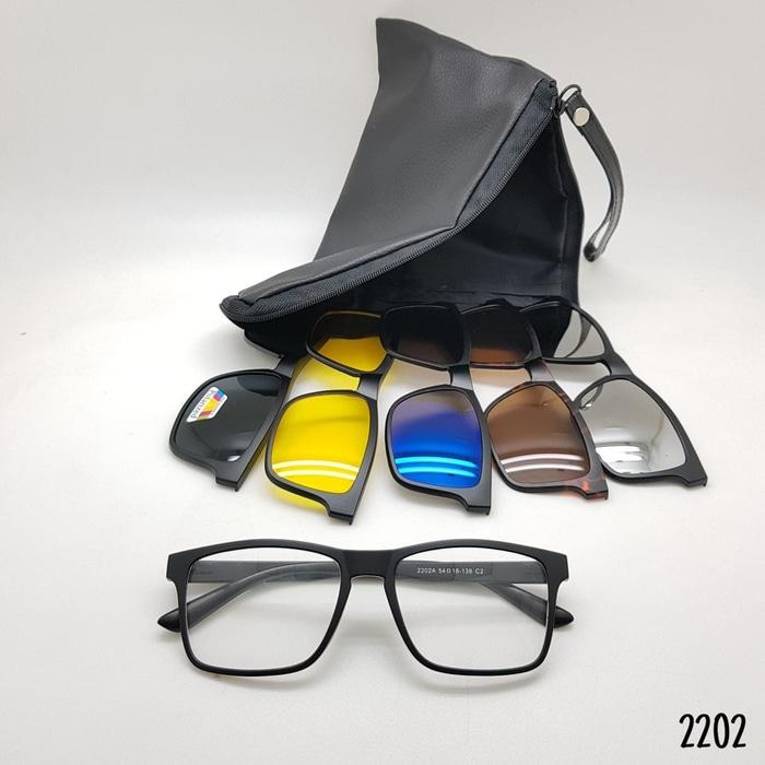 Terbaru!! Kacamata Rayban Clip On 5 Lensa 2202 - ready stock