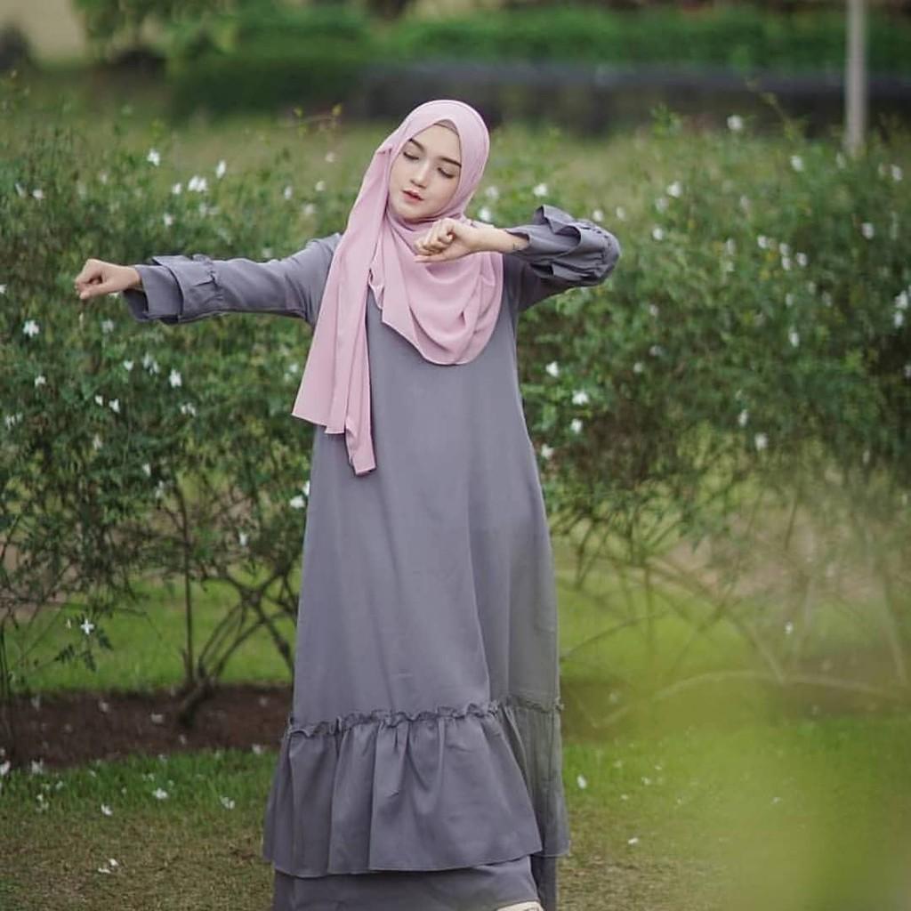JAKARTA GROSIR - resti dress grey vg.f Fashion Dress / Atasan / Tunik / size M, L dan XL