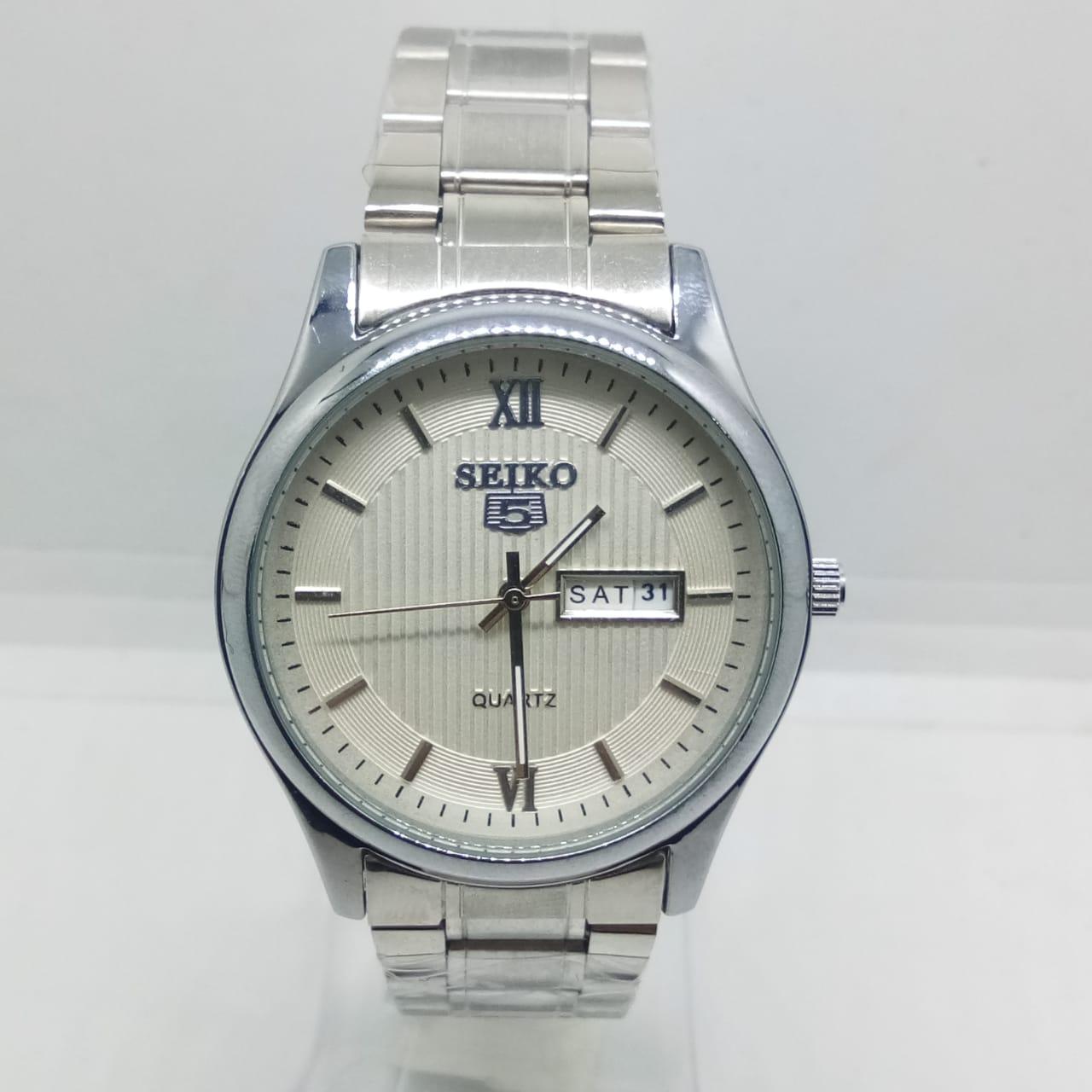 Jam Tangan Cowok Day Date Rantai Silver/ Jam Tangan Pria Seiko / Jam Tangan Fashion Pria / Jam Tangan Pria Anti Air / Jam Tangan Pria Kerja / Jam Tangan Kasual Pria / Jam Tangan Formal Pria