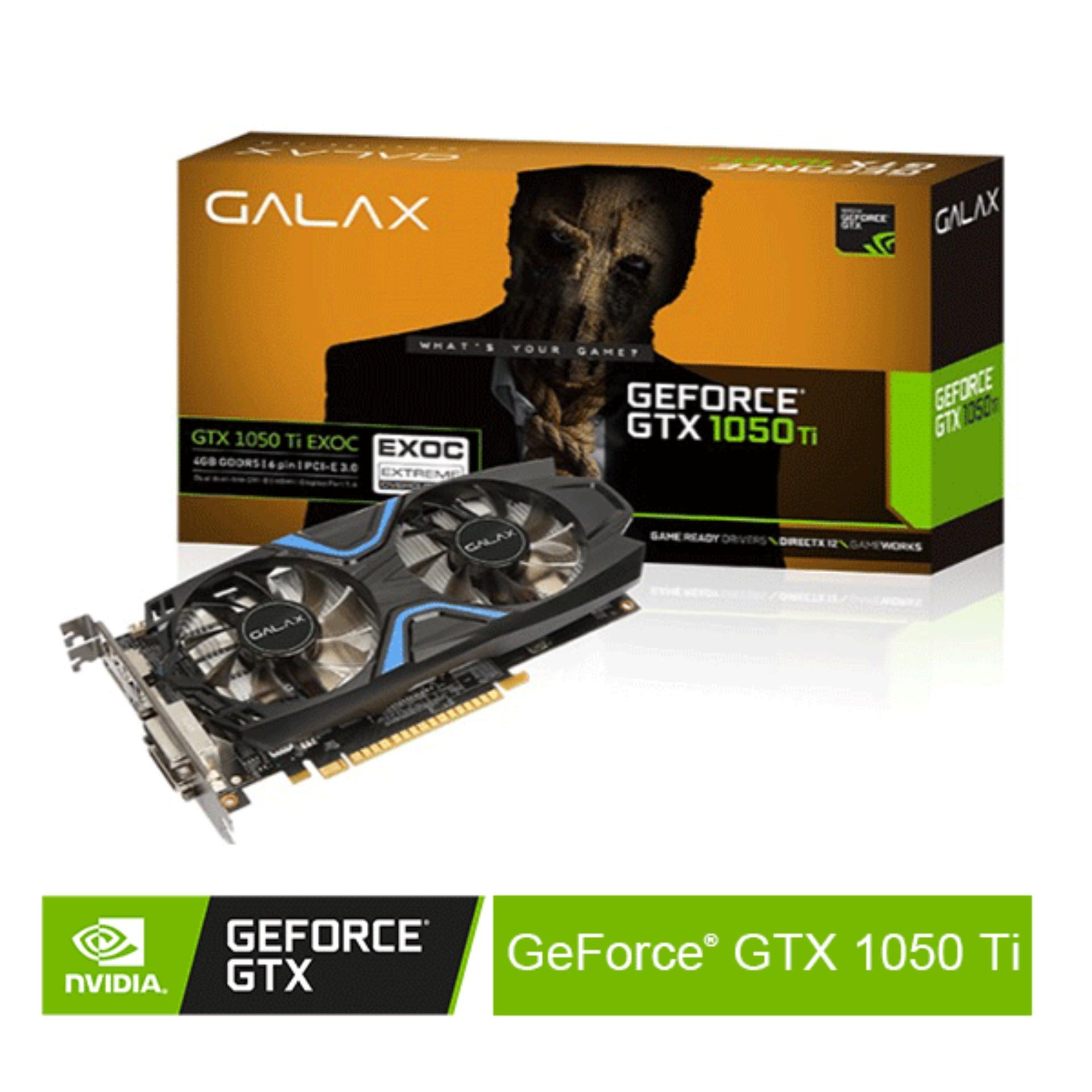 Nvidia GeForce Official Store - GALAX GeForce GTX 1050 TI EXOC 4GB DDR5 - Dual fan