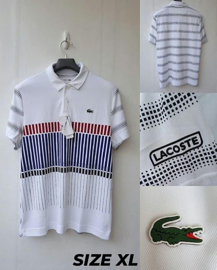 Polo shirt Lacoste sport Novak Djokovic Edition white Original 100% Polyester