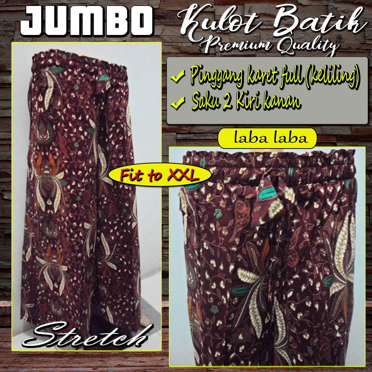  Celana Kulot Batik Jumbo Katun Stretch High Quality 