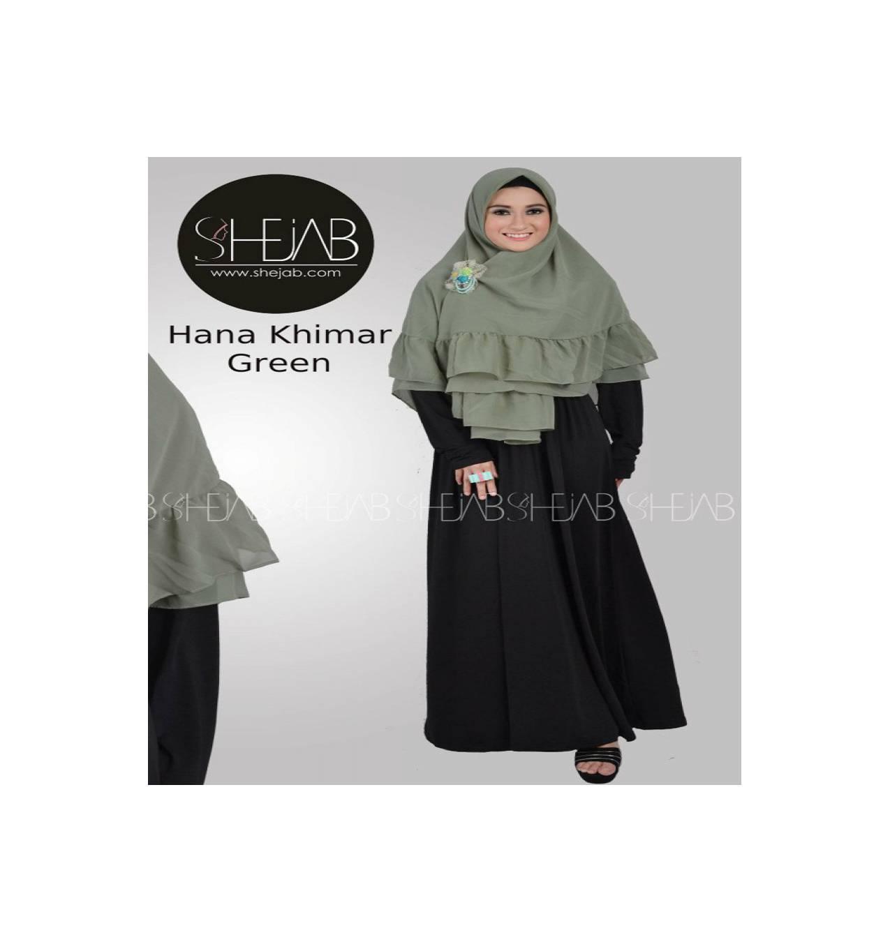 Gamis Shejab Hana Khimar - Green