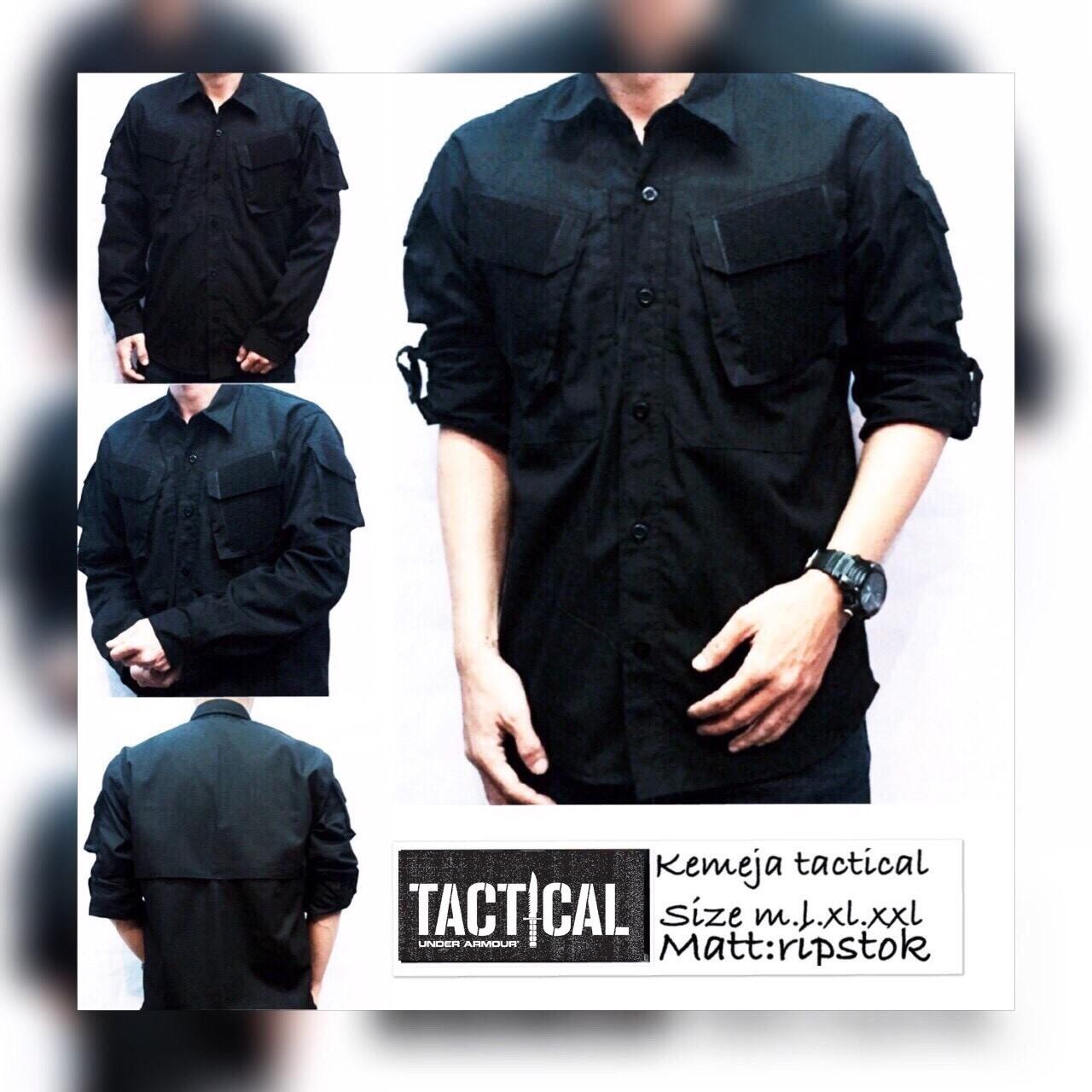 Kemeja Pria Lengan Panjang Tactical Kemeja Lapang Ripstok Katun Premium Kwalitas Lebih Baik