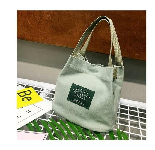 Tas Selempang Wanita Kanvas Living, Traveling, Share Shoulder Bag NEW - Hitam