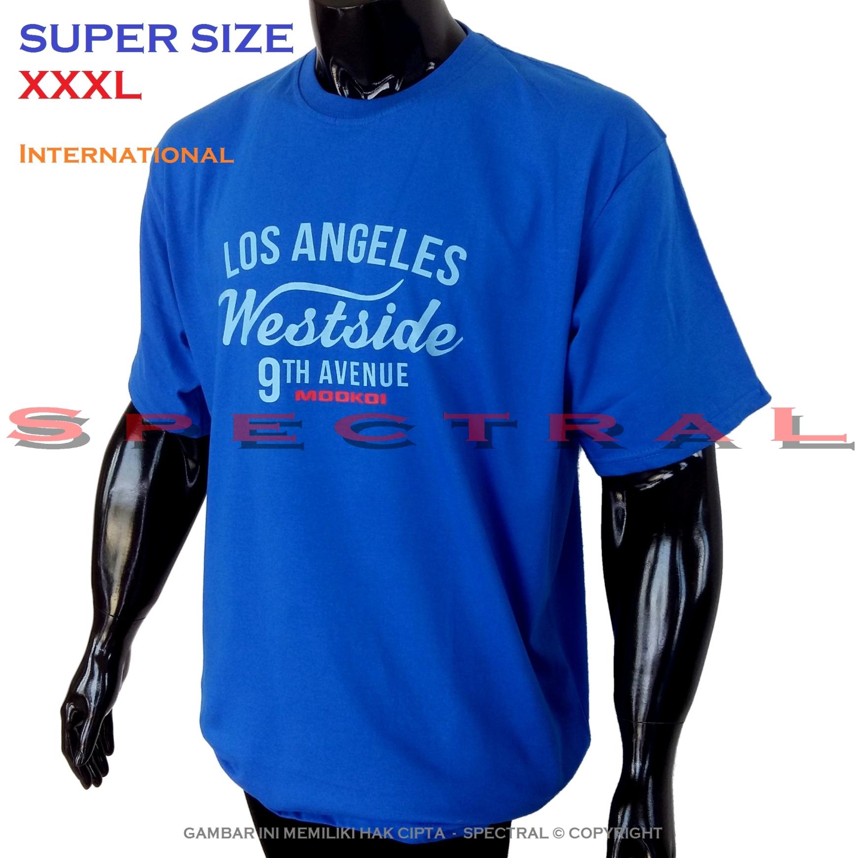 Spectral – SUPER BIG SIZE XXXL INTERNATIONAL 100% Soft Cotton Combed Kaos Distro Jumbo BIGSIZE T-Shirt Fashion Ukuran Besar Polos Celana Atasan Pria Wanita Katun Bapak Orang Tua Gemuk Gendut Lengan Simple Sport Casual 3L 3XL Baju Cowo Cewe Pakaian Terbaru