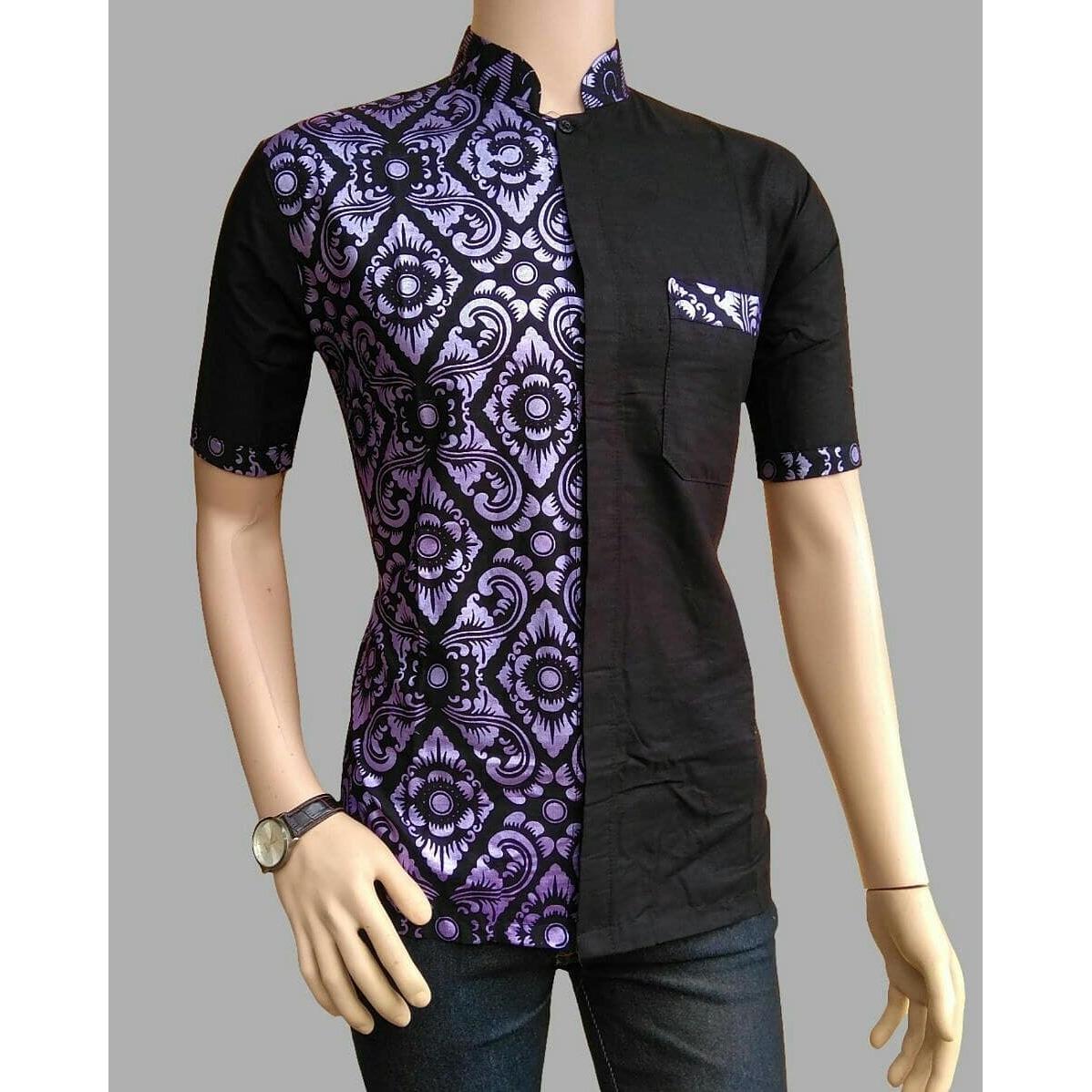Baju Koko Slamet Ungu