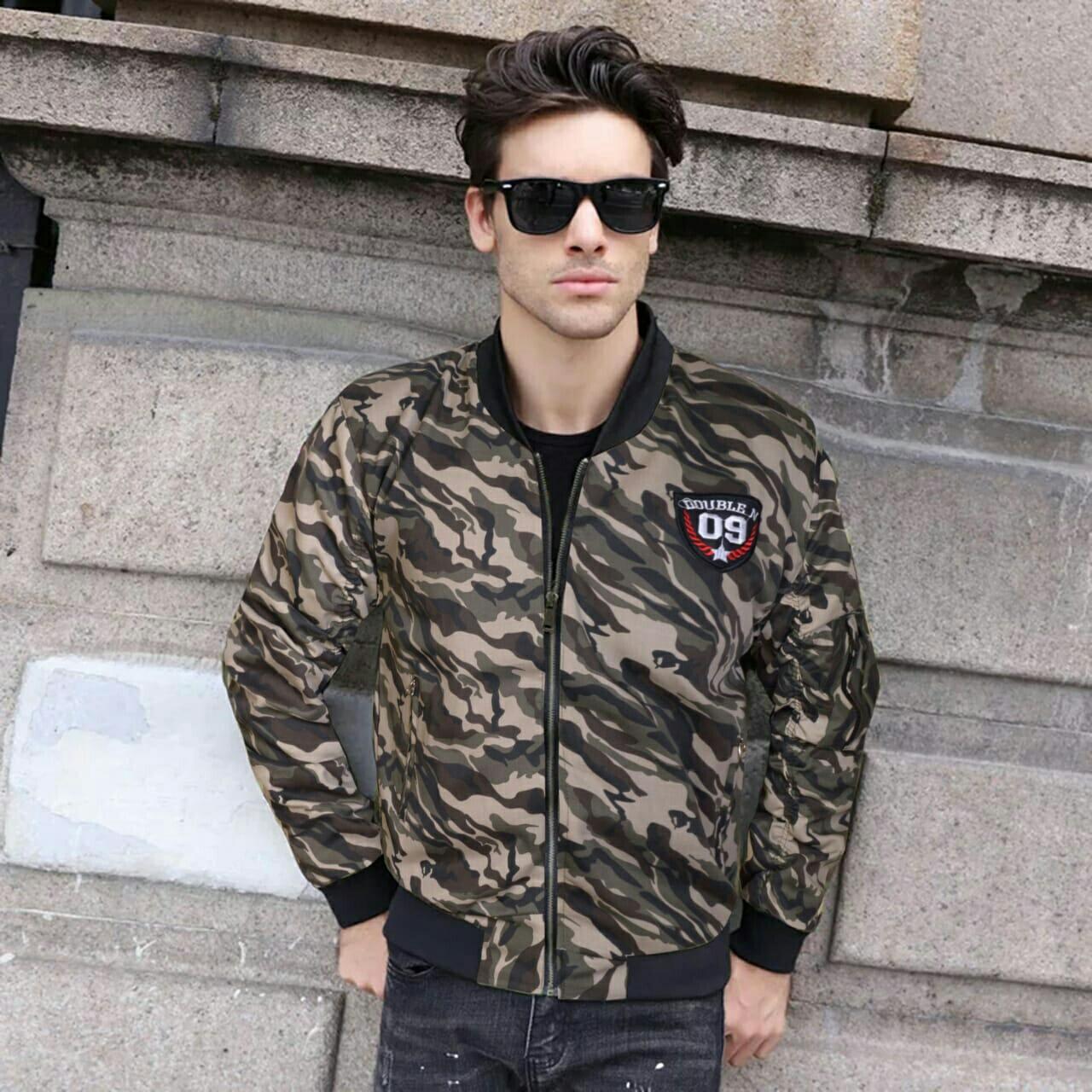 theclover JAKET BOLAK BALIK ARMY/ATASAN PRIA/jaket BOMBER 2 warna
