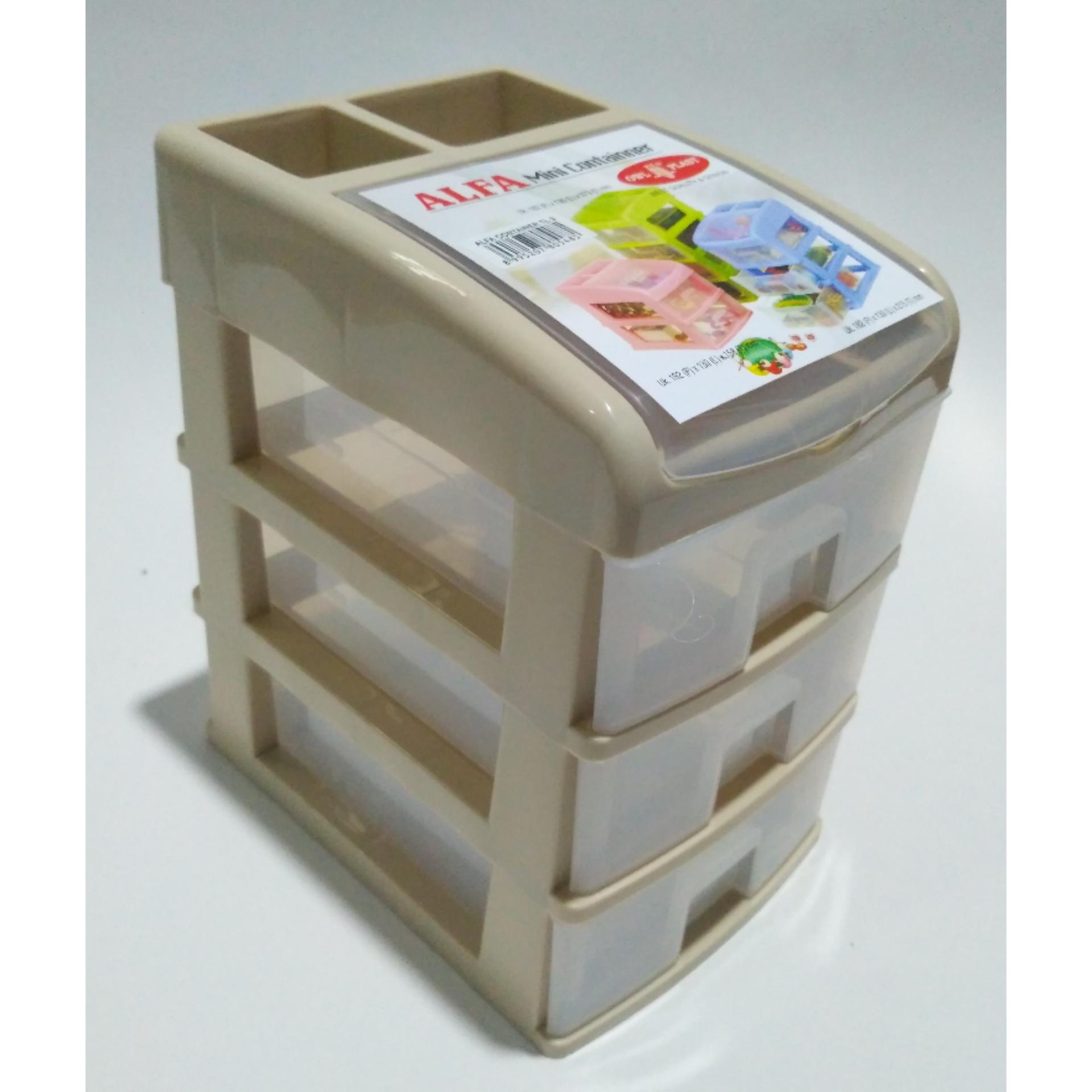 DOS Container Susun / Meja kantor 3 laci Plastik dengan penutup bagian atas DOS Container Susun / Meja kantor 3 laci Plastik dengan penutup bagian atas