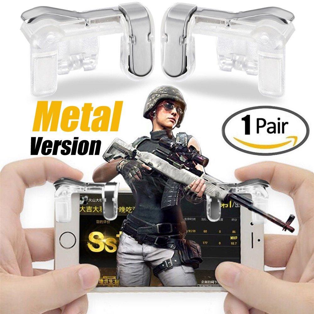 Metal Transparent Gaming Trigger L1R1 Mobile Phone PUBG Fire Button Shooter Controller