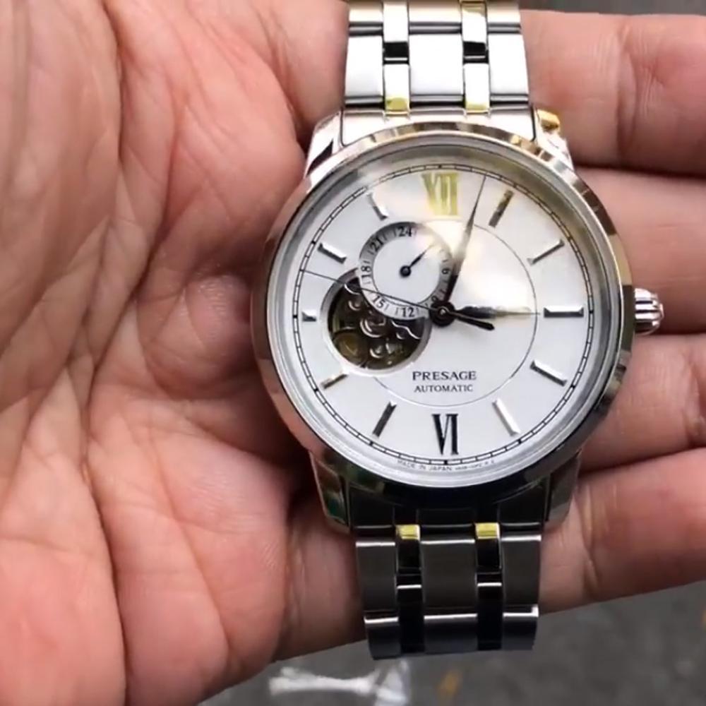 Seiko Presage SSA365J1 White Dial Open Heart - Jam Tangan Pria SSA365 Best N2jt