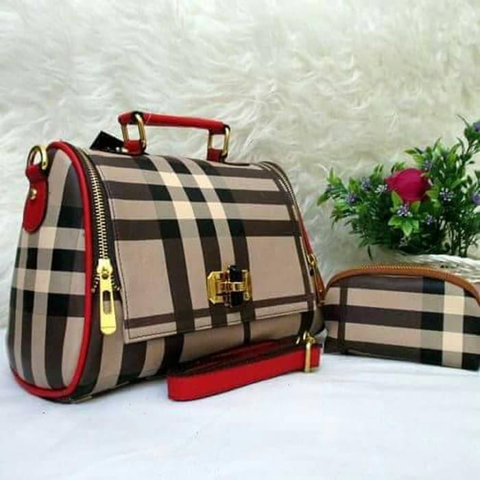 TAS YOYO BURBERRY IMPORT SET DOMPET POUCH PAKET MURAH