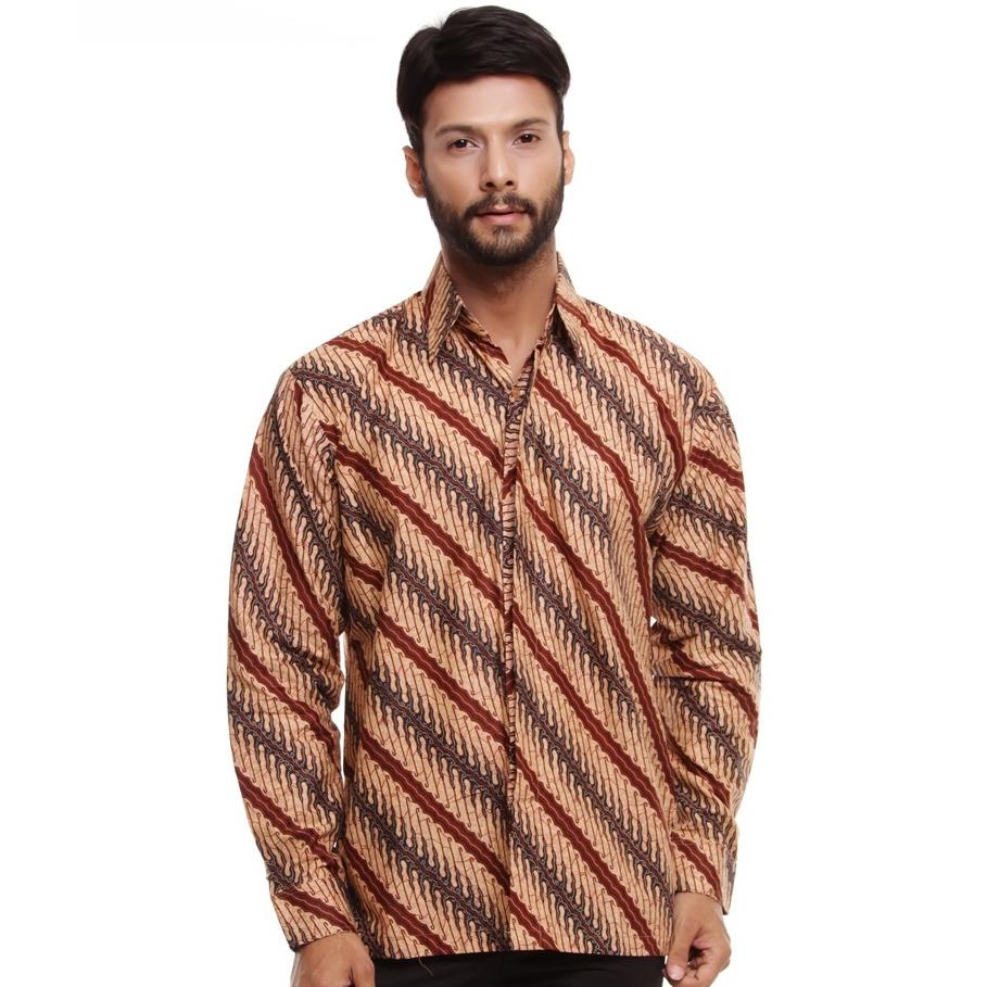Baju Kemeja Batik Lengan Panjang Motif Paduan Khas Indonesia