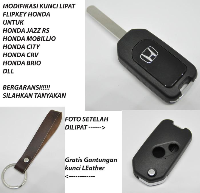 Casing Kunci Lipat Flip Key Mobil Honda Jazz mobilio brio CRV freed