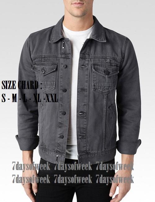7dayofweek - jaket jeans denim pria GREY (abu-abu) premium // HOT ITEM
