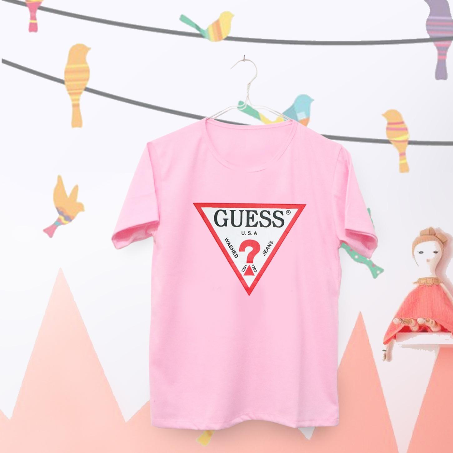 ELLIPSES.INC Tumblr Tee / T-Shirt / Kaos Wanita Guess - Pink