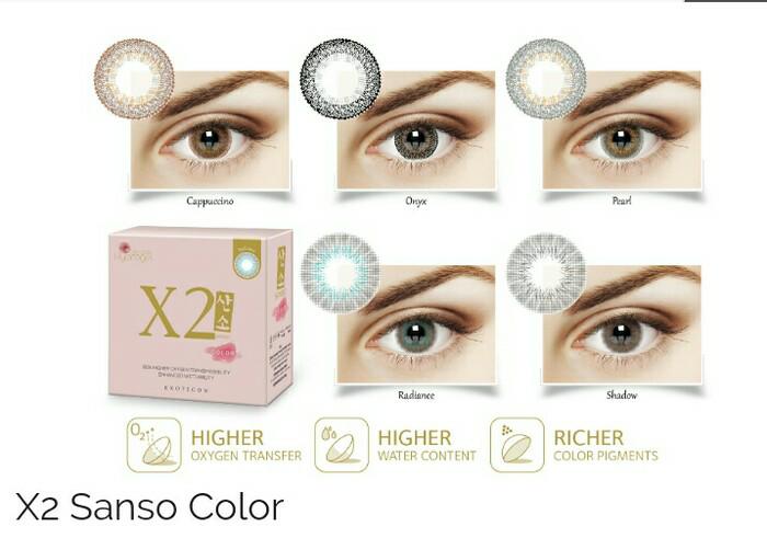 PROMO x2 sanso softlens warna kadar air tinggi mata sensitif ready minus - uMNRZraZ