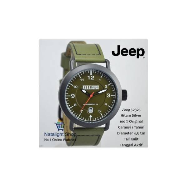 Jam Tangan Pria Jeep 50305 Kulit Elegan Mewah 100 % Original
