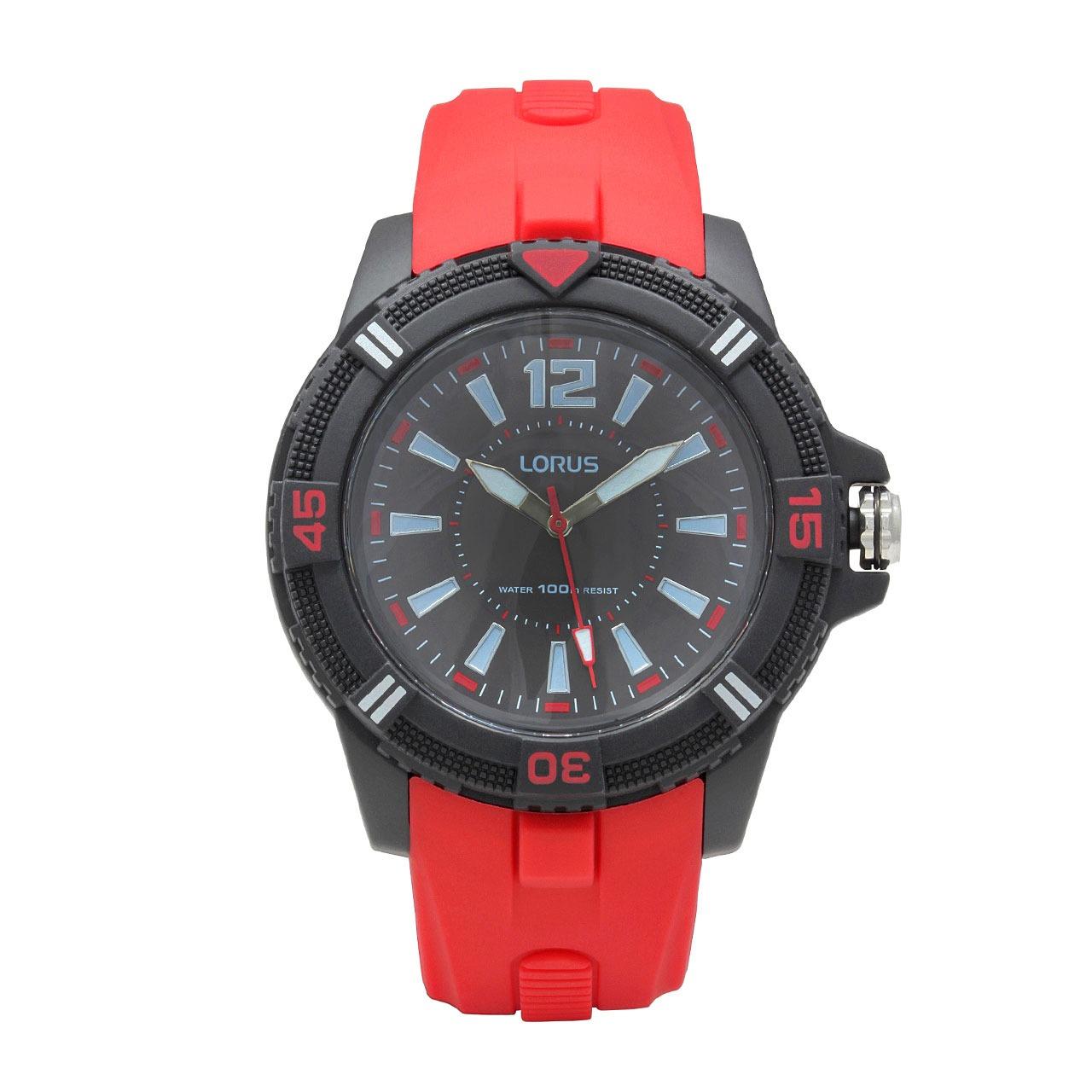 LORUS Jam Tangan - Red Black - Silicon - RRX11FX8