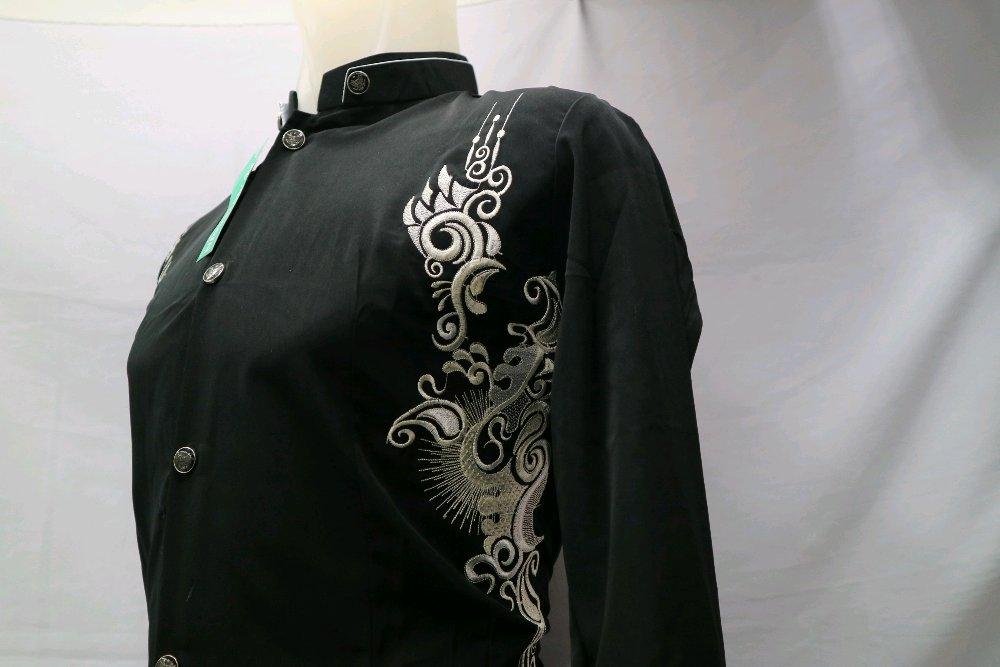 Jasko Jas Koko Hitam Bordir Baju Koko Lengan Panjang Kerah Double Al Muttaqin Pasar Tasik Tanah Abang Jakarta JIM 002 di lapak Al Muttaqin Collection produsenbajukoko