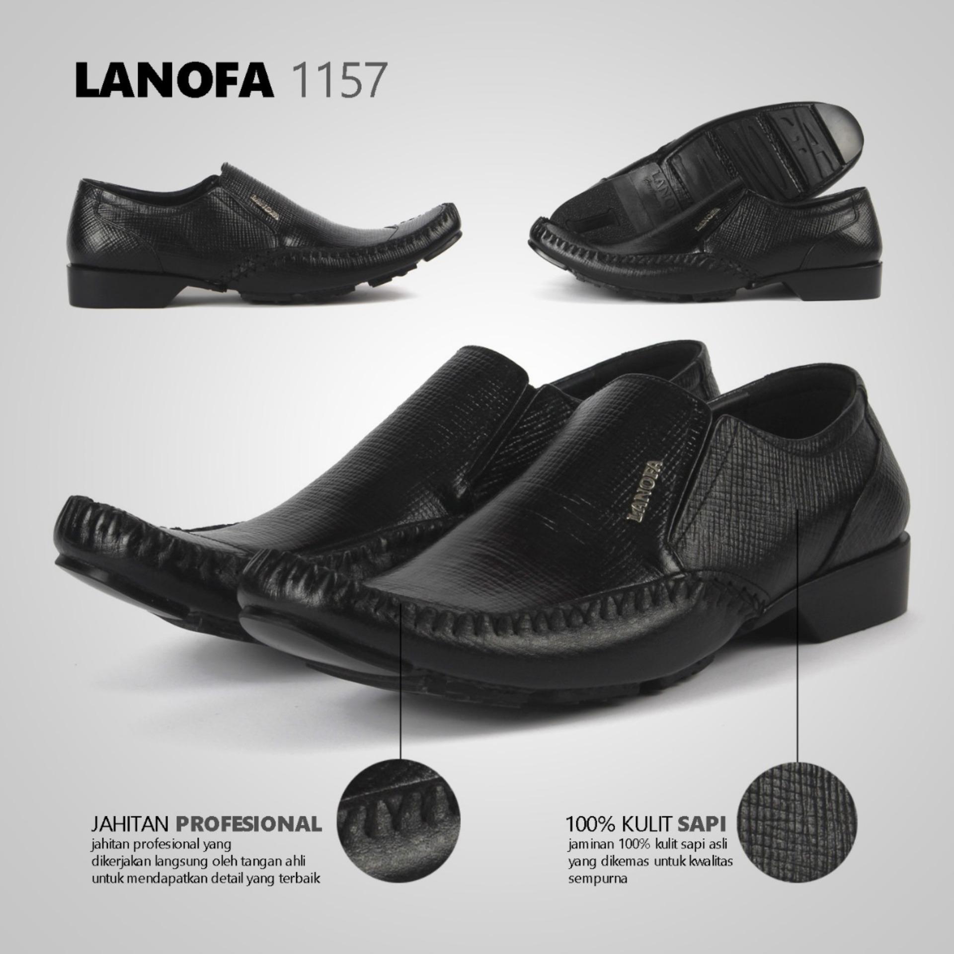 Sepatu Pantofel Pria 100%Kulit Asli LANOFA 1157 Di Jakarta