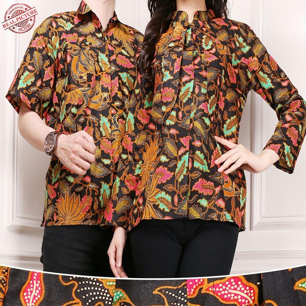 Glow Fashion Couple batik atasan blouse kemeja Abaya kebaya wanita dan atasan kemeja pria shirt Nissa M - XL