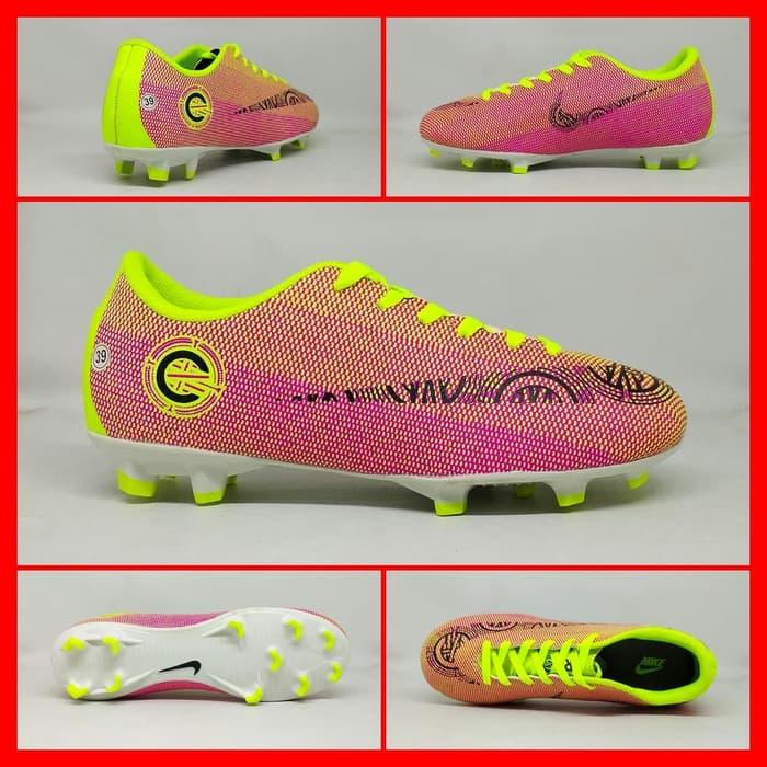 Sepatu Sepak Bola Dewasa Nike CR7 Pink Hijau Stabilo