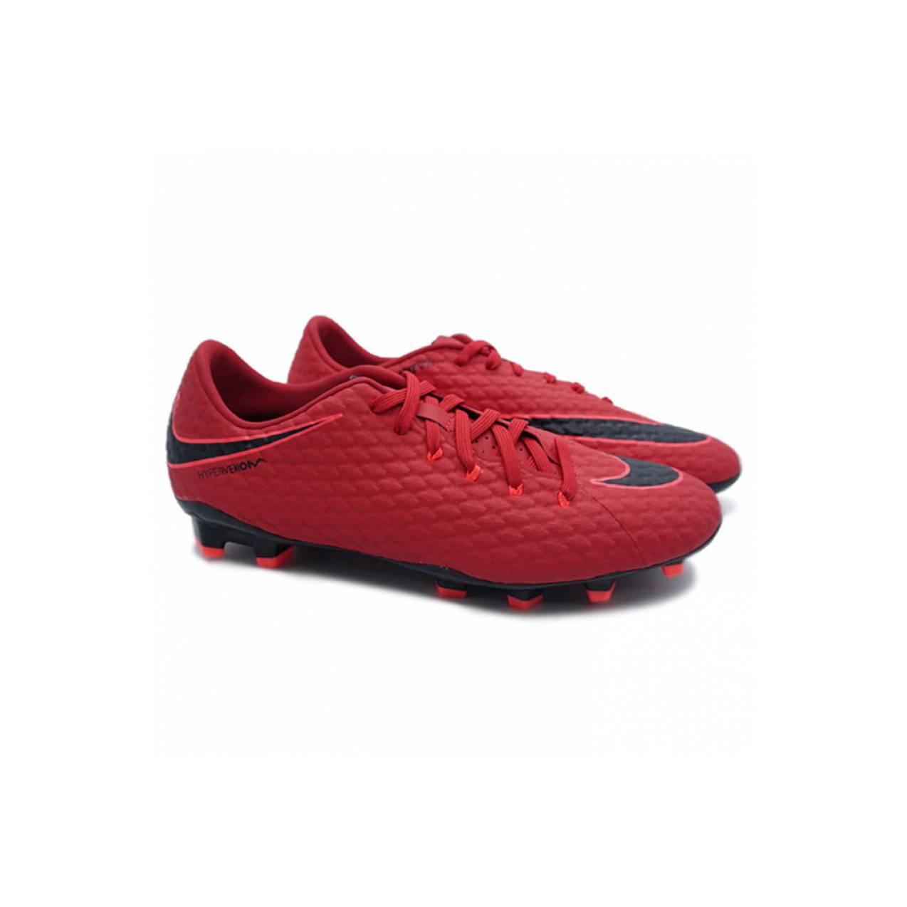 Sepatu Bola Nike Hypervenom Phelon Iii Fg - University Red Black