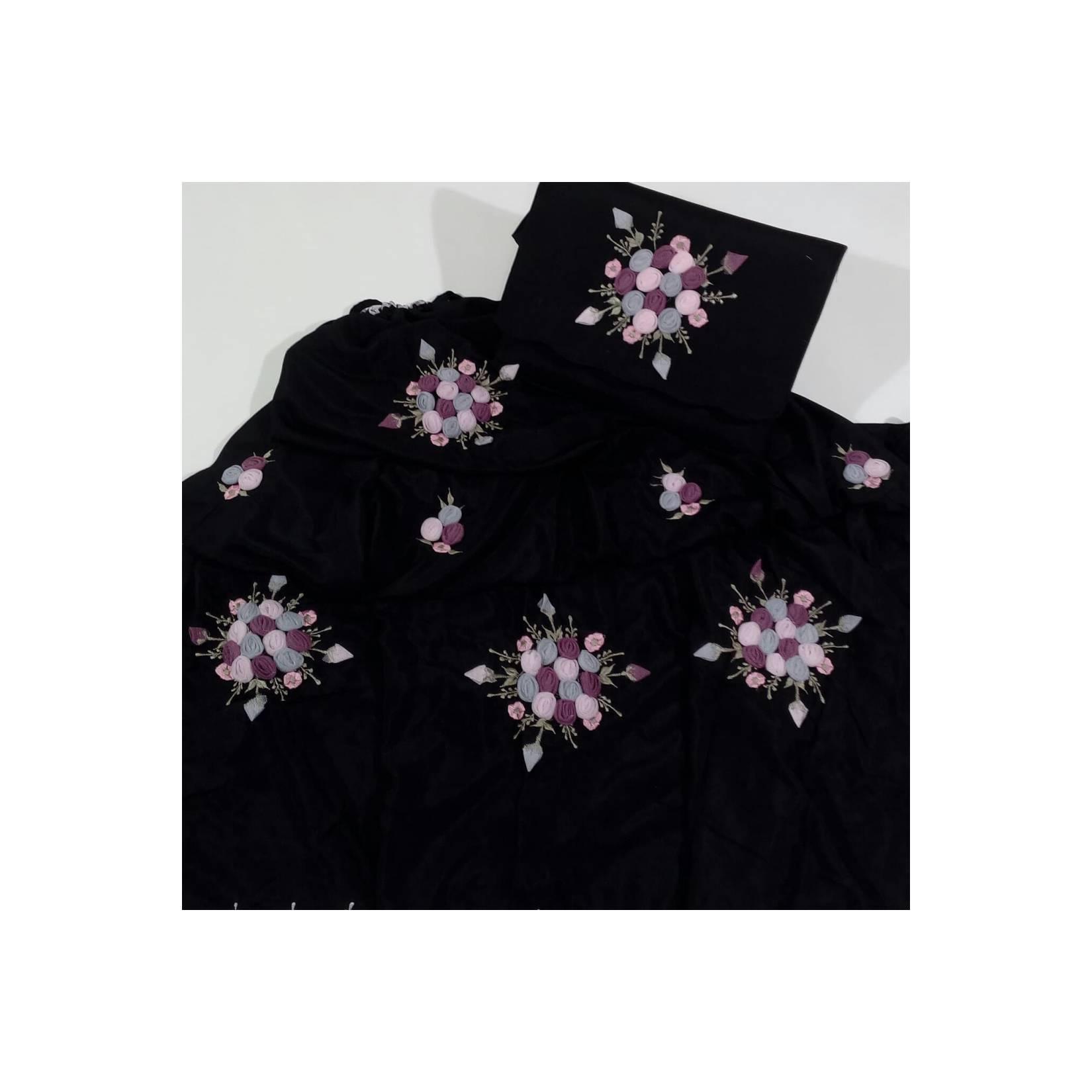 mukena katun sutra bordir buket amplop