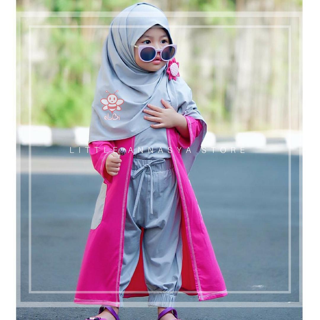 Baju Muslim Anak Perempuan / Baju Muslim Balita Perempuan / Busana Muslim Balita / Gamis Balita / Baju Muslim Balita / Baju Pesta Anak Muslim / Gisela Set