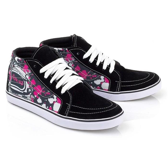 Murah Meriah Sepatu distro anak perempuan canvas hitam - Sepatu anak motif BKL