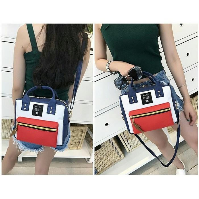 ASLI!!! Tas Selempang Wanita Import Murah Anello Jepang JC-399 - Navy - bIX5u0