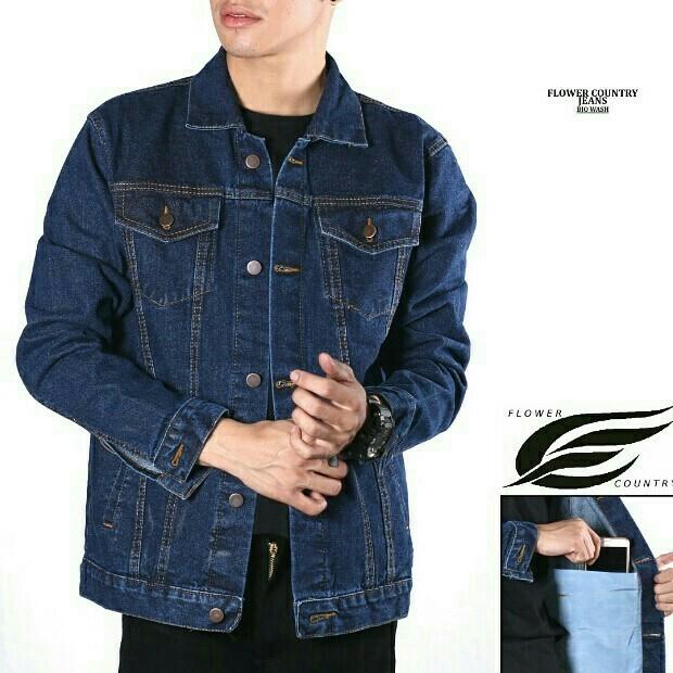 Jaket levis Denim Panjang Pria Biowash Premium