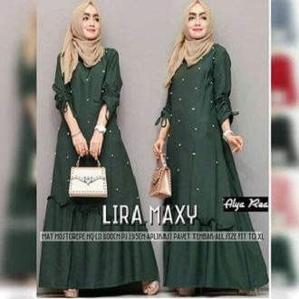 LIRA MAXIHIJAU BOTOL dress kekinian Hijab tanah abang INS