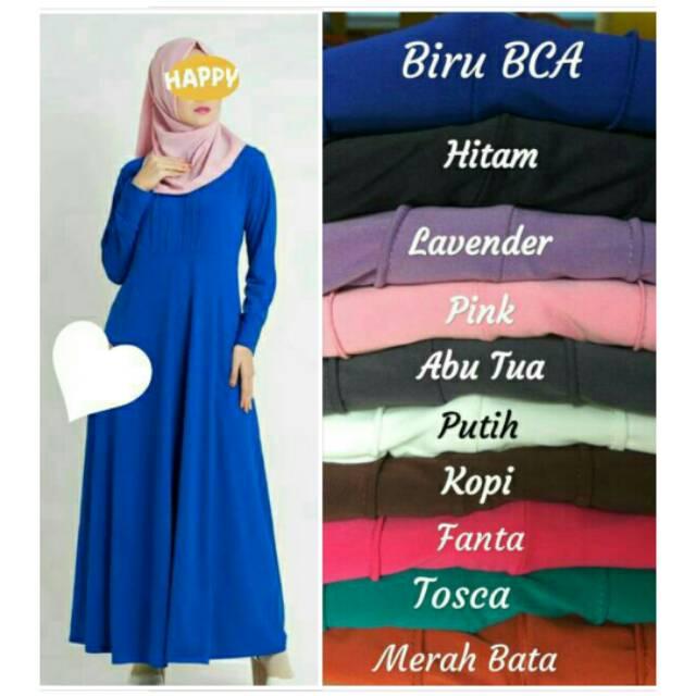 Gamis polos Jersey Zoya Size fit to xl 1 kg isi 3(beli 3 lebih murah)mi (Fanta)