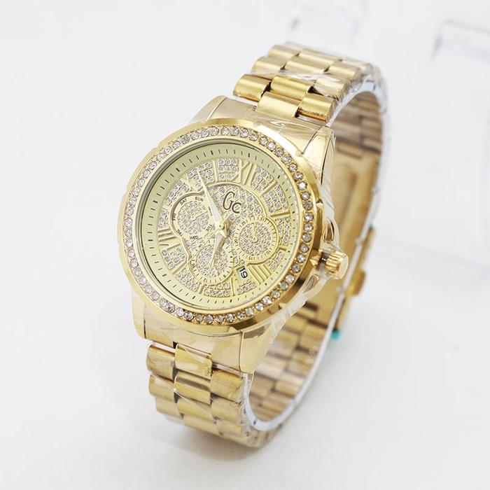 Jam Tangan Wanita / Cewe Gc E0127 Full Gold