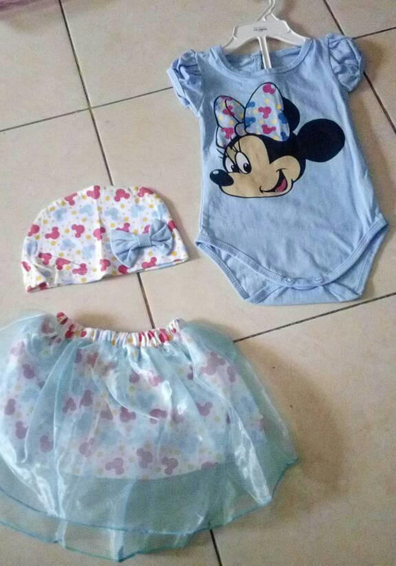 Baju Kodok Jumper Set+Topi+Rok Untuk Usia 0-6 Bln