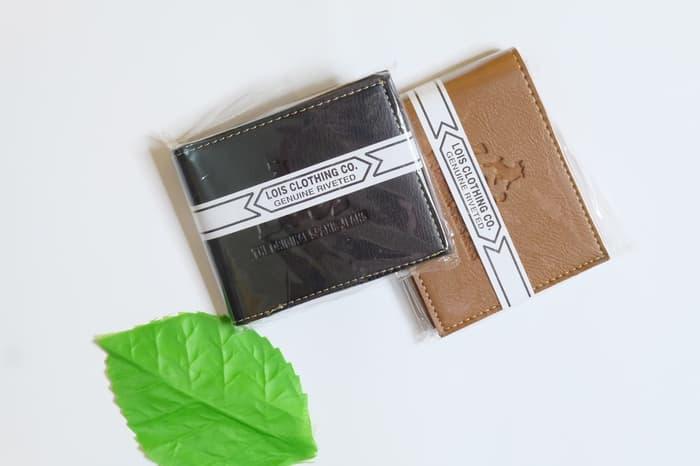 12 pcs Dompet Pria Dompet Lipat Kulit Lois Murah